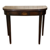 Table console demi lune anglaise en acajou 19ème
