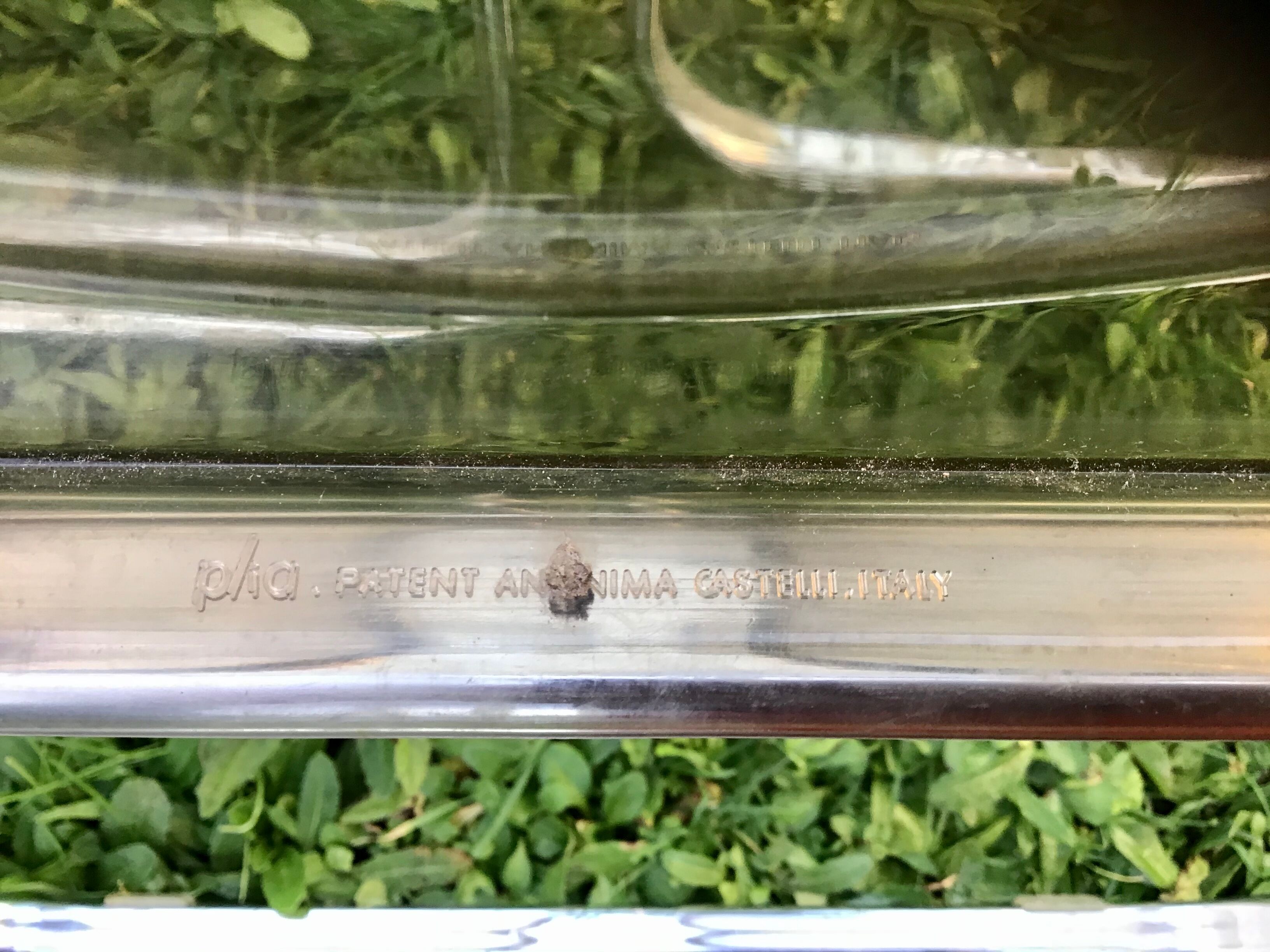 4 Plia smoked chairs by Giancarlo Piretti patent anonima castelli Italy