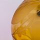 Mid-century italian yellow & green wood and glass table lamp