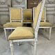 Série de 6 chaises de style Louis XVI laquée blanc circa 1900