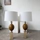 Pair of Philippe Barbier table lamps from the 70s
