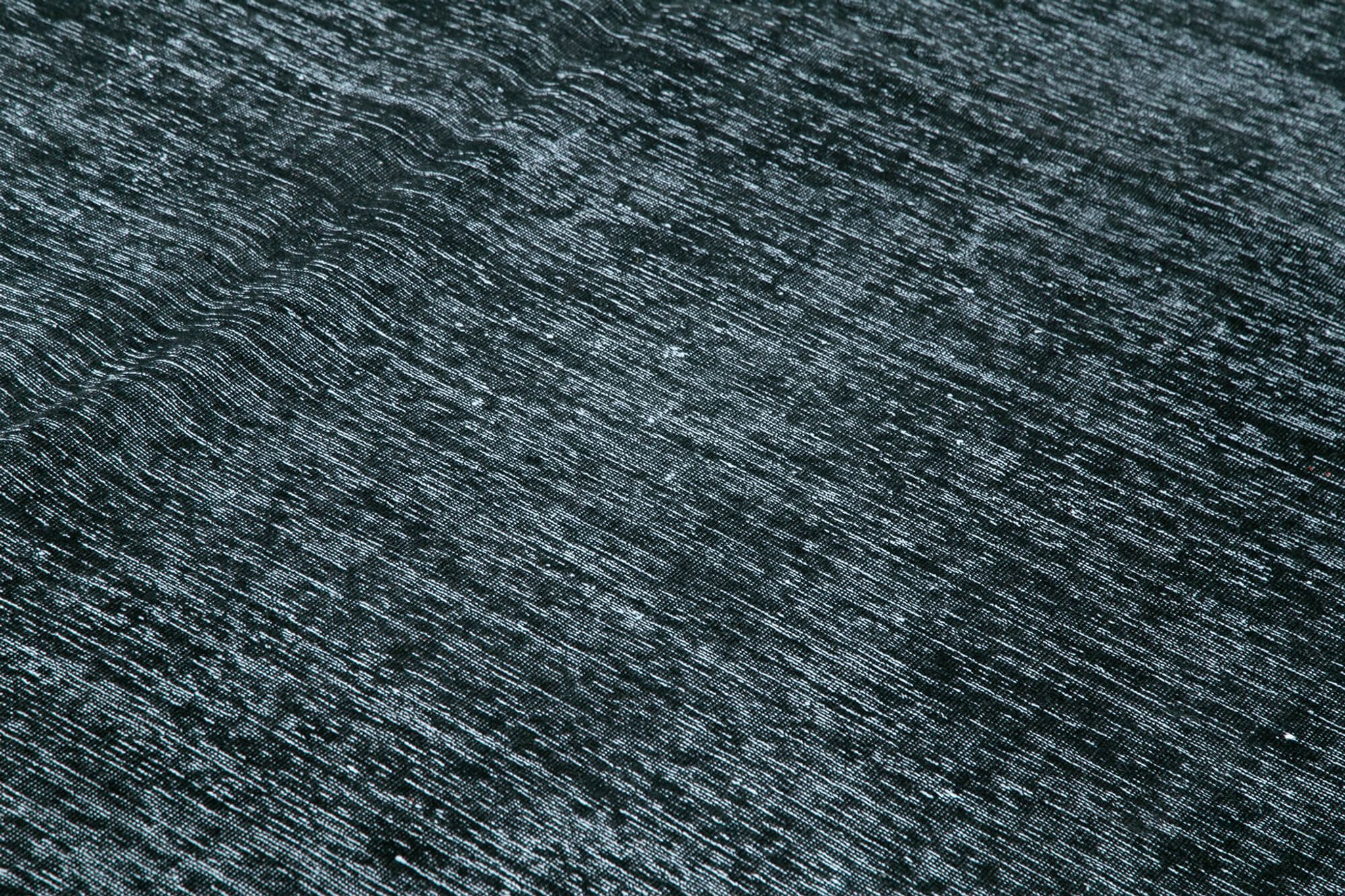 Handwoven oriental overdyed 287 cm x 393 cm black wool rug