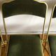 Set of three vintage green folding chairs
