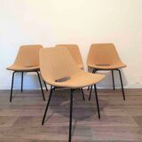 Suite of 4 chairs of Pierre Guariche model amsterdam . 1955