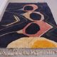 Vintage Abstract Beni Merirt Rug 180 x 225 cm, Beni Ourain Rug, Boho Rug