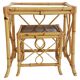 Mid-Century Modern Bamboo & Rattan Nesting Tables, Spain, 1960s