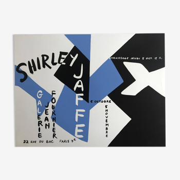 Shirley jaffe, galerie jean fournier, 1972. original silkscreen poster
