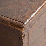 Antique solid wood trunk dated 1836 #13