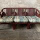 Pencil reed rattan bamboo coastal palm leaf bench sofa, Vivai del Sud 1970s