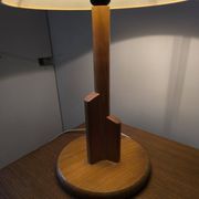 1980s pine table lamp