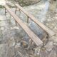 Lot de 2 bancs de ferme