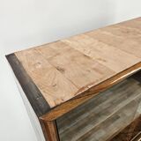 Art Decò display cabinet in walnut burl