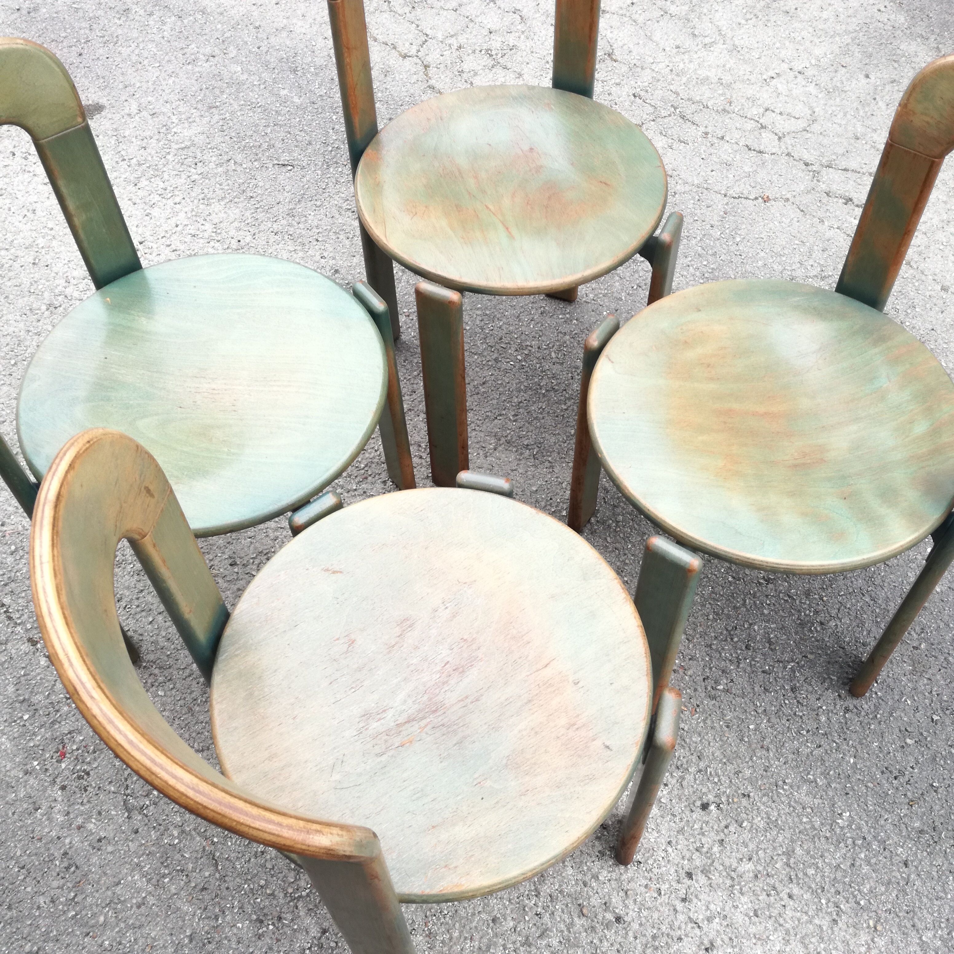 Set of 4 Bruno Rey chairs for Dietiker