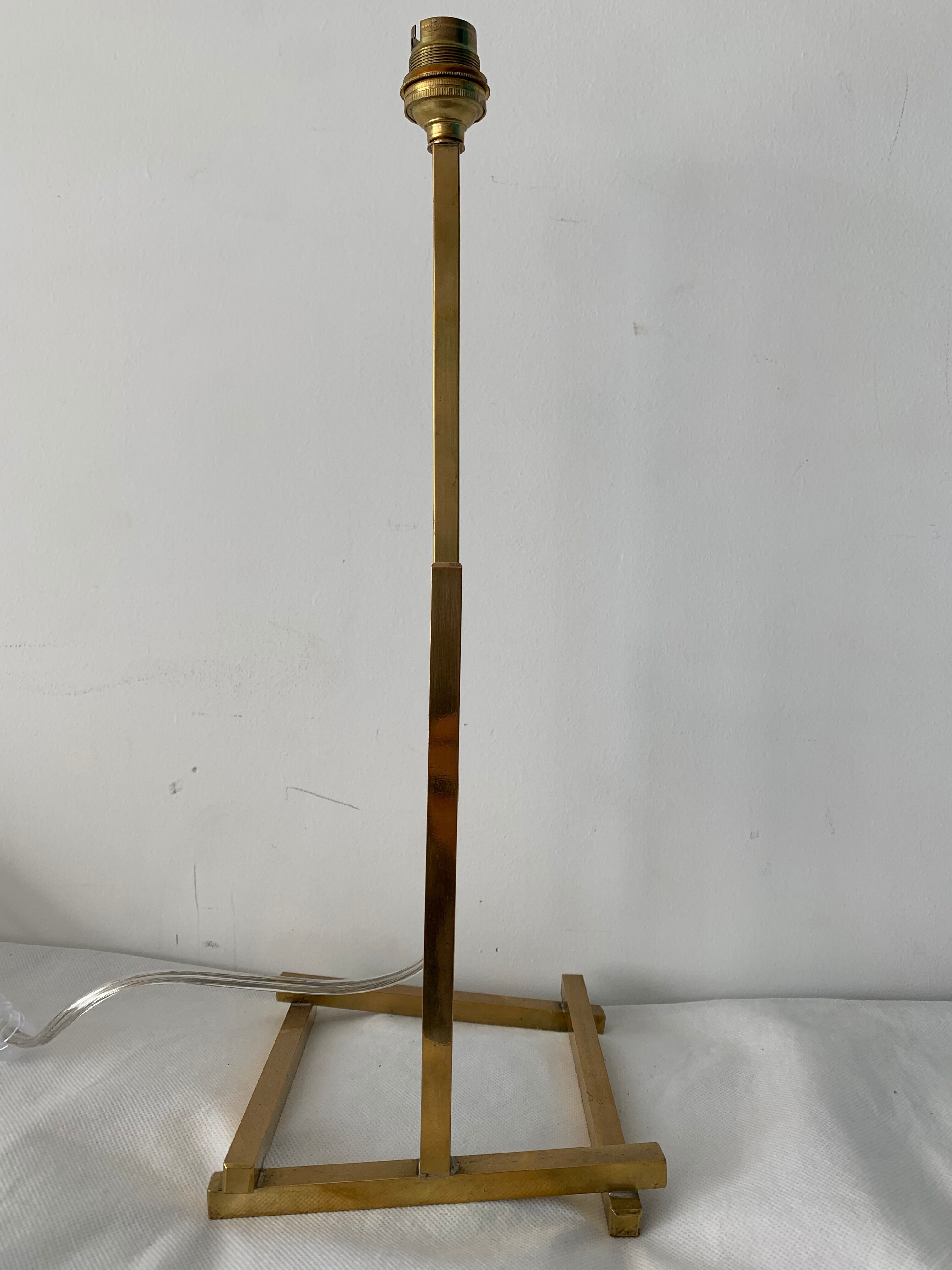Square base brass lamp foot