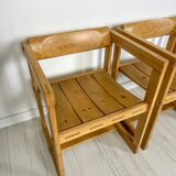 1960s Set of 4 Vintage Pine Model 313 Trybo Dining Chairs by Edvin Helseth