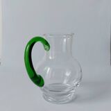 Green carafe Alsace wine vintage tableware