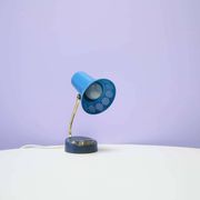 Lampe de table en métal turquoise Mathieu Mategot