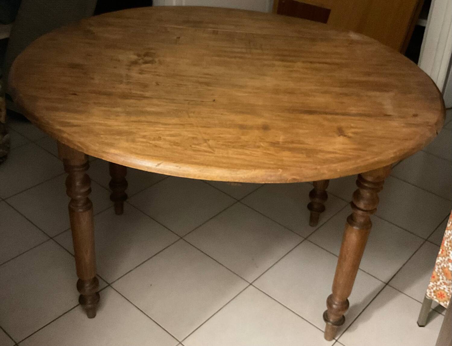 Oak table with ears from the 1950s.