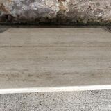 Large octagonal coffee table in 70s/80s travertine