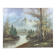 Oil on canvas, Refuge in the valley, lake landscape mountain lake