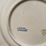 Set of 8 flat plates iron earth model Longchamp Alésia