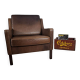 Vintage leather armchair – Mogensen style, 1960s