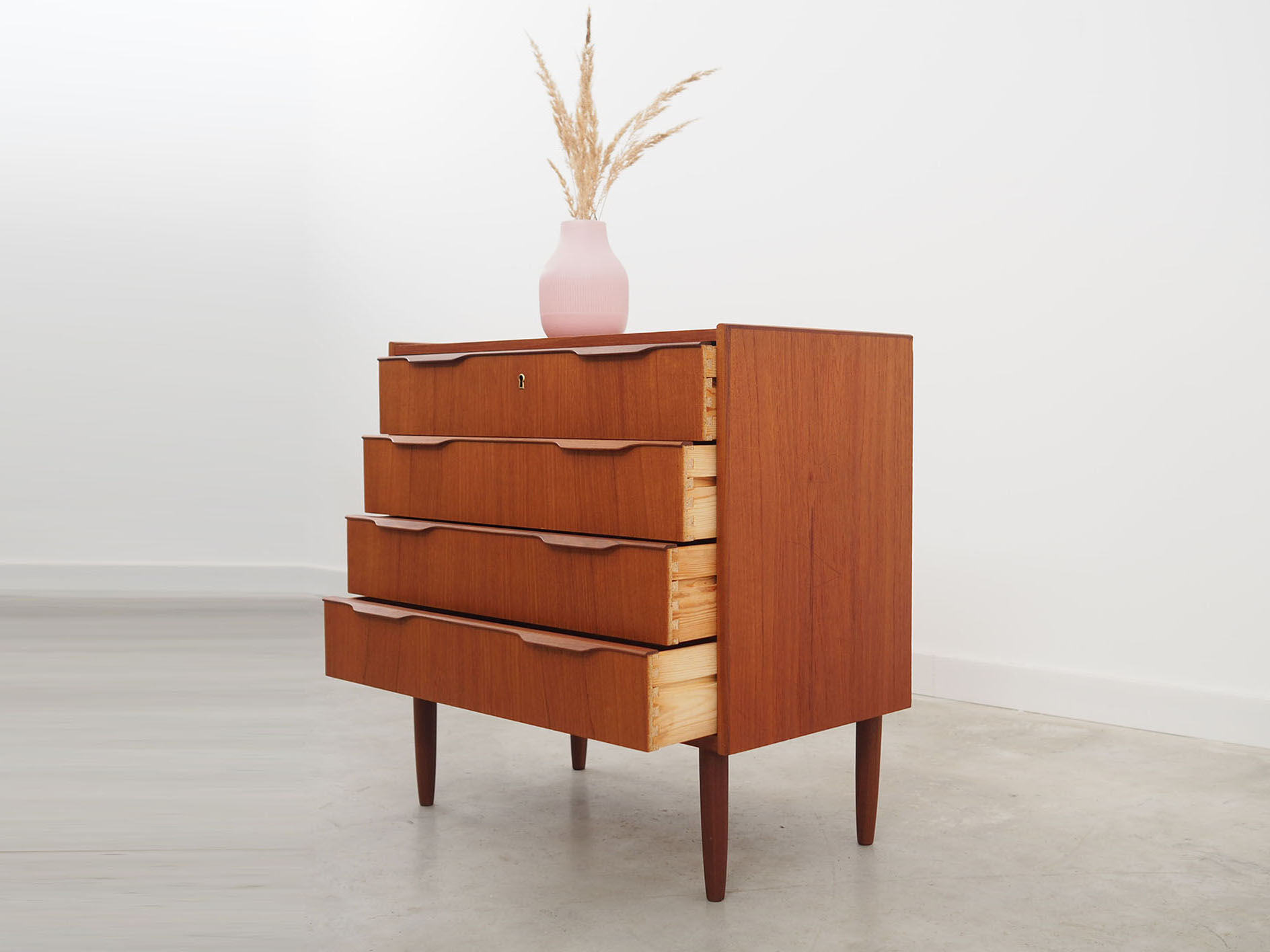 Teak chest of drawers, Danish design, 1970s, made in Denmark