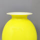 1960s yellow vase by dogi in murano glass. made in italy