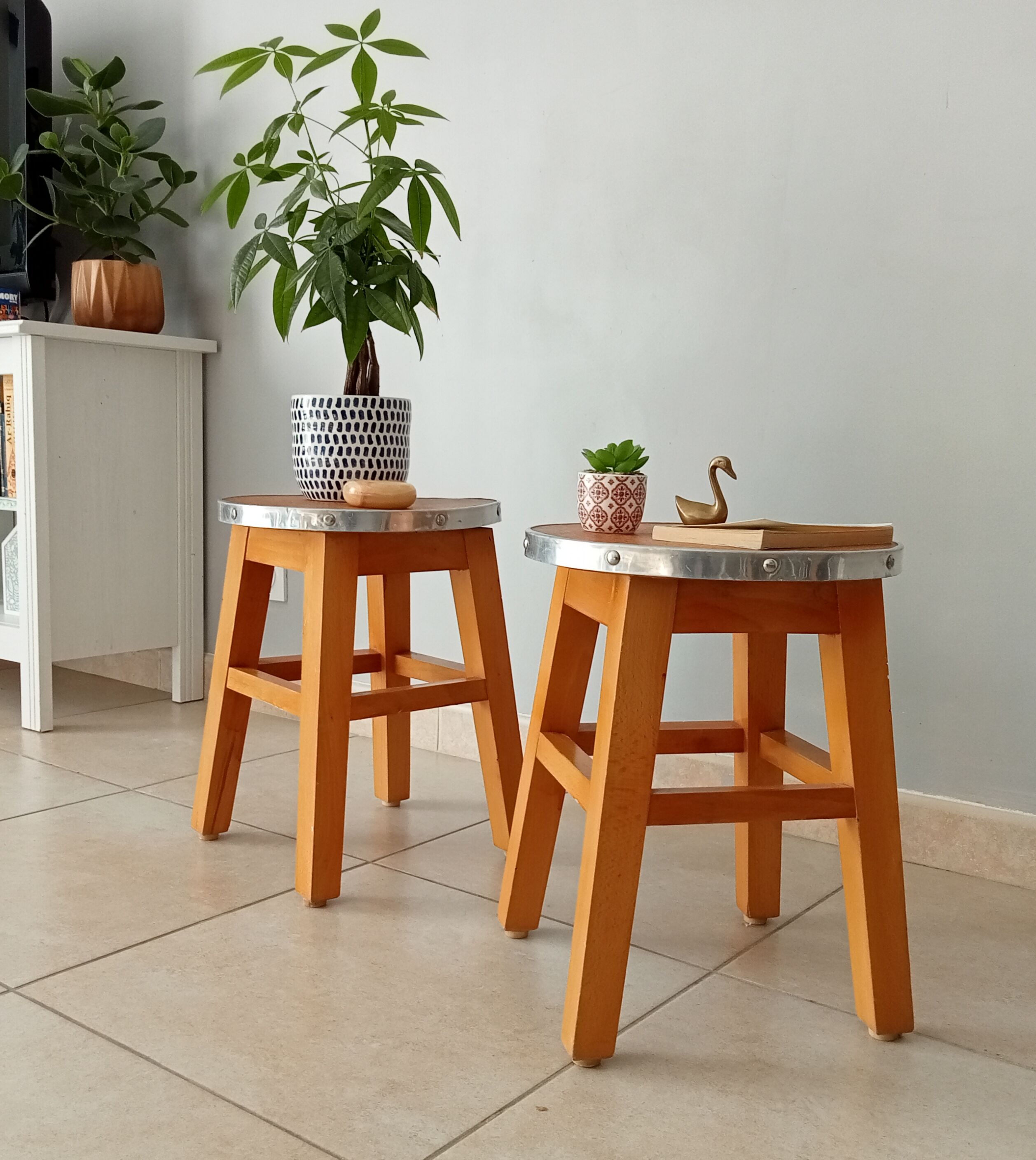 Pair of vintage side tables 70s/80s