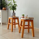 Pair of vintage side tables 70s/80s