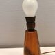 Very rare table lamp in turned wood by Stig Petterson Sweden 1950s.