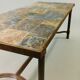 Coffee table steel and slate