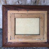 Oil painting on canvas s. audrey riverside + wood frame #a218