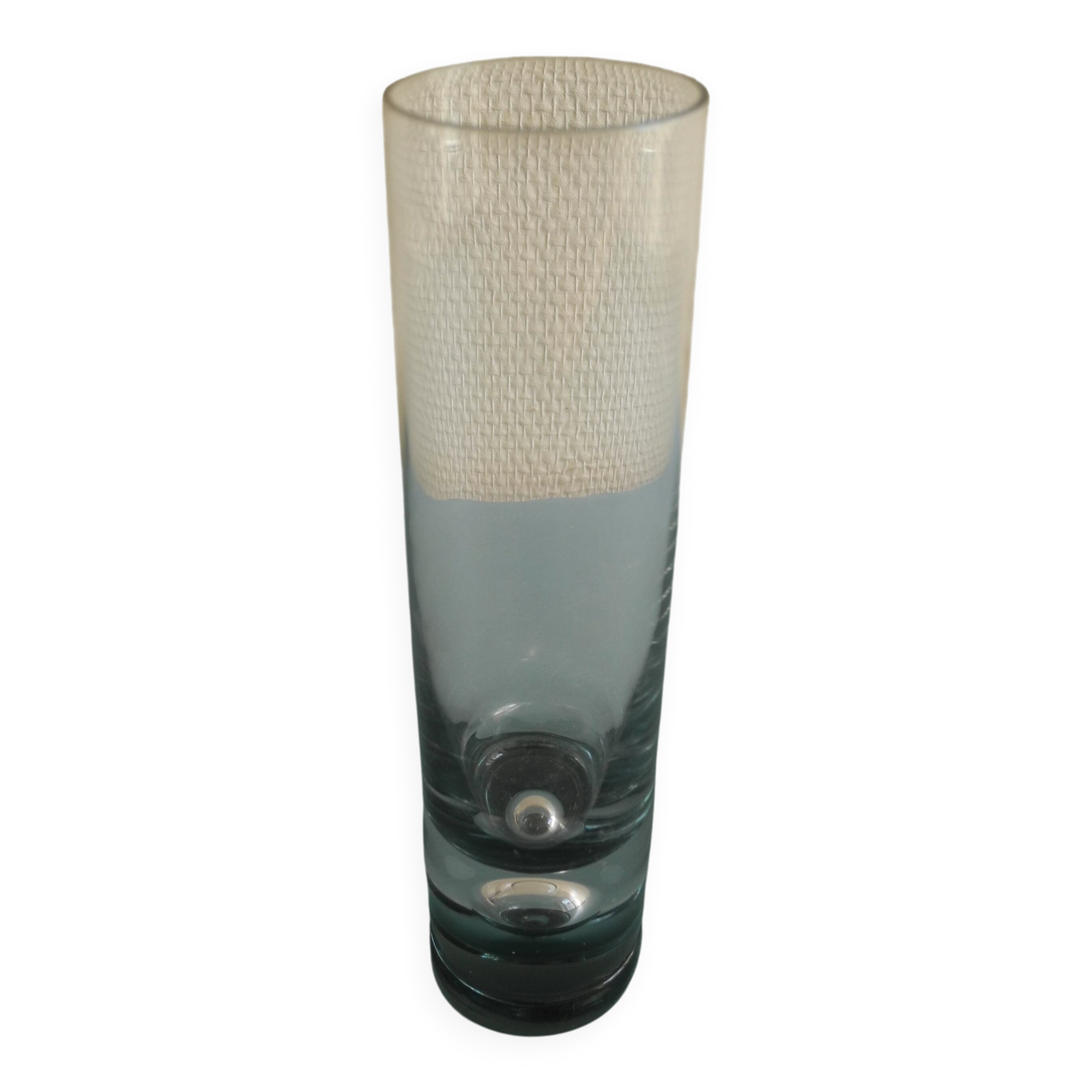 old vintage soliflore bubble roll vase blown glass Tapio Wirkkala