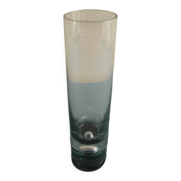 old vintage soliflore bubble roll vase blown glass Tapio Wirkkala
