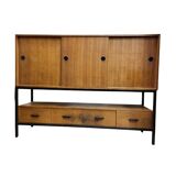 Gabinete, large apparador, madera de tea, Scandinavian design, 50's