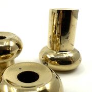 6 small brass candlesticks • Landskrona Mässing • Sweden • Circa 1978