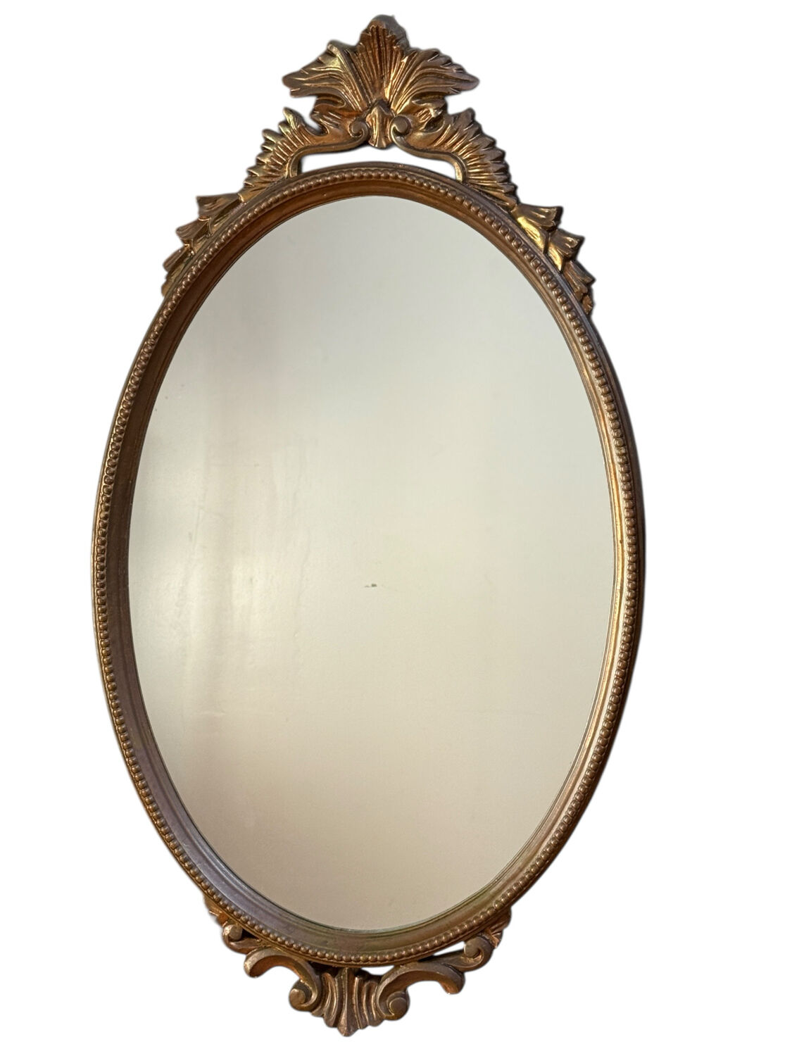 Golden wooden mirror from the 1950s France