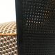 Fauteuil en bois cannage et velours