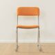 Classic chairs from the 1970s, set of 4, orange, chrome frame