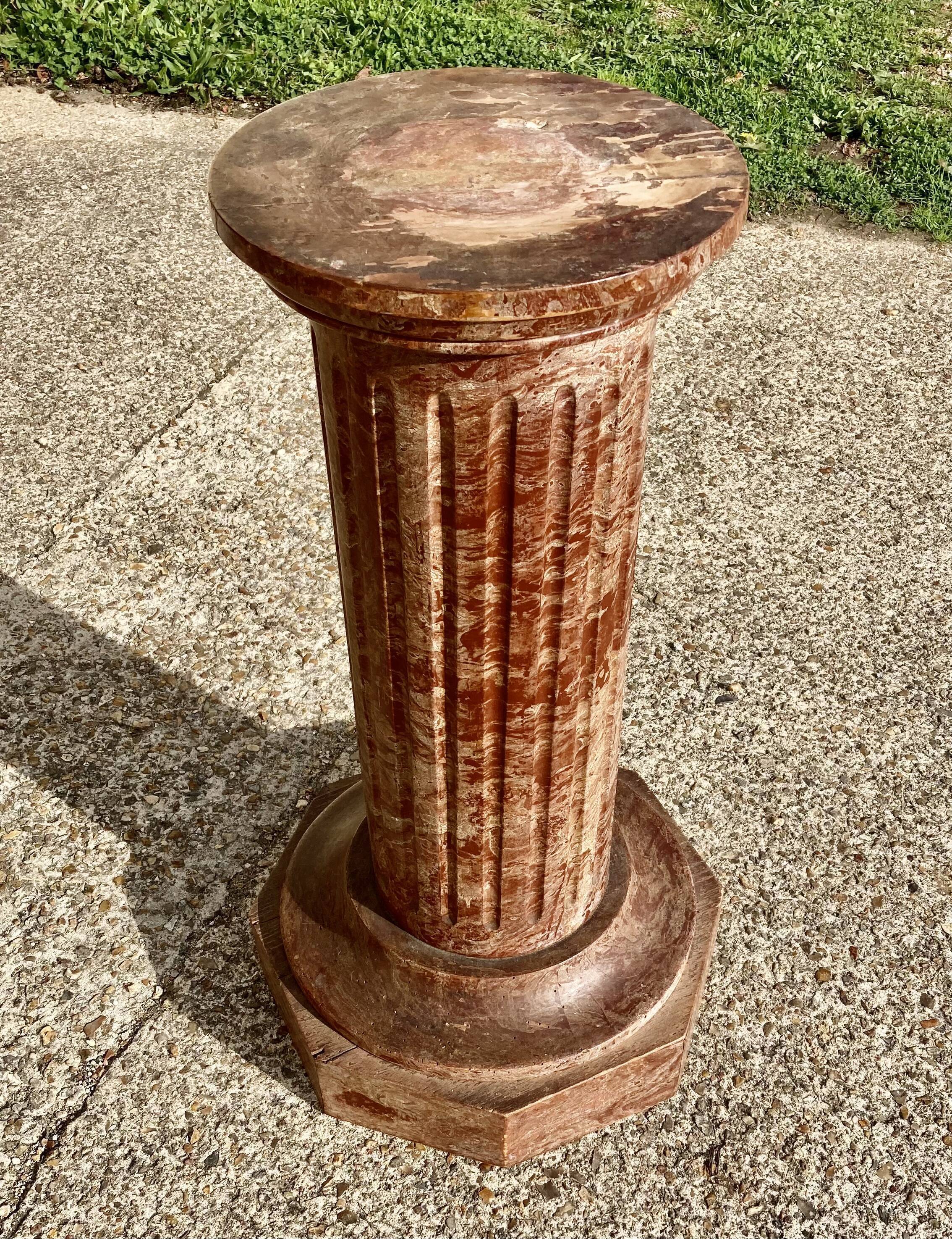Faux marble column