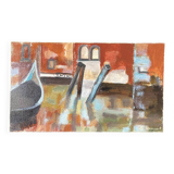 Semi-abstract painting "Venice" 27 x 46