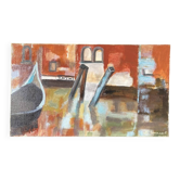 Semi-abstract painting "Venice" 27 x 46