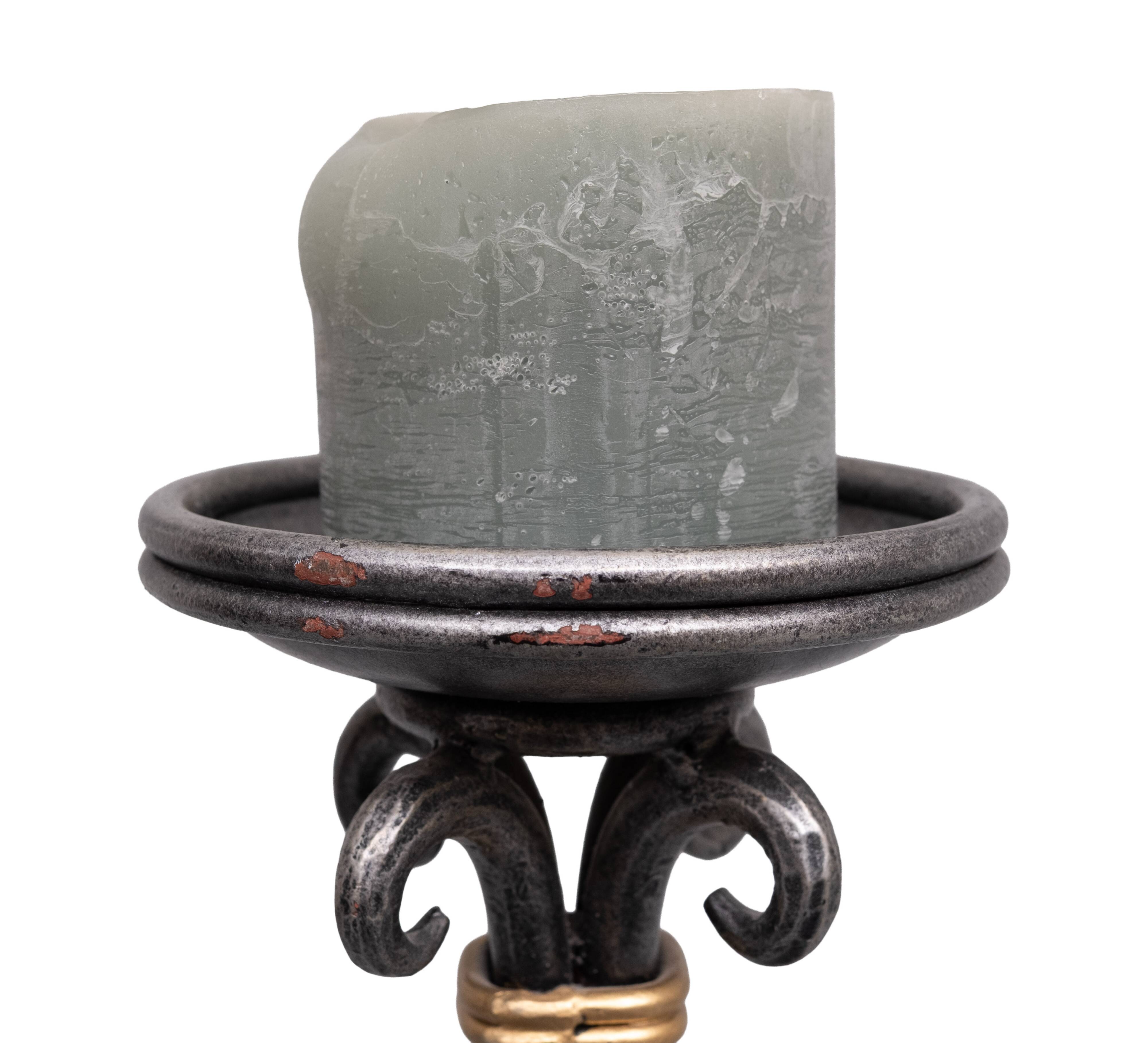 Wrought Iron Candle Stand With Beads Denmark