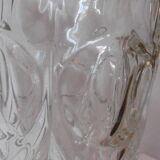 Transparent faceted crystal vase