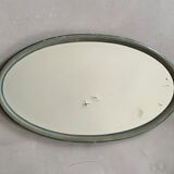 Antique beveled oval mirror