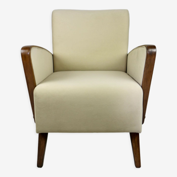 Fauteuil Beige Art Déco allemand, années 1960