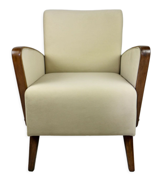 Fauteuil Beige Art Déco allemand, années 1960