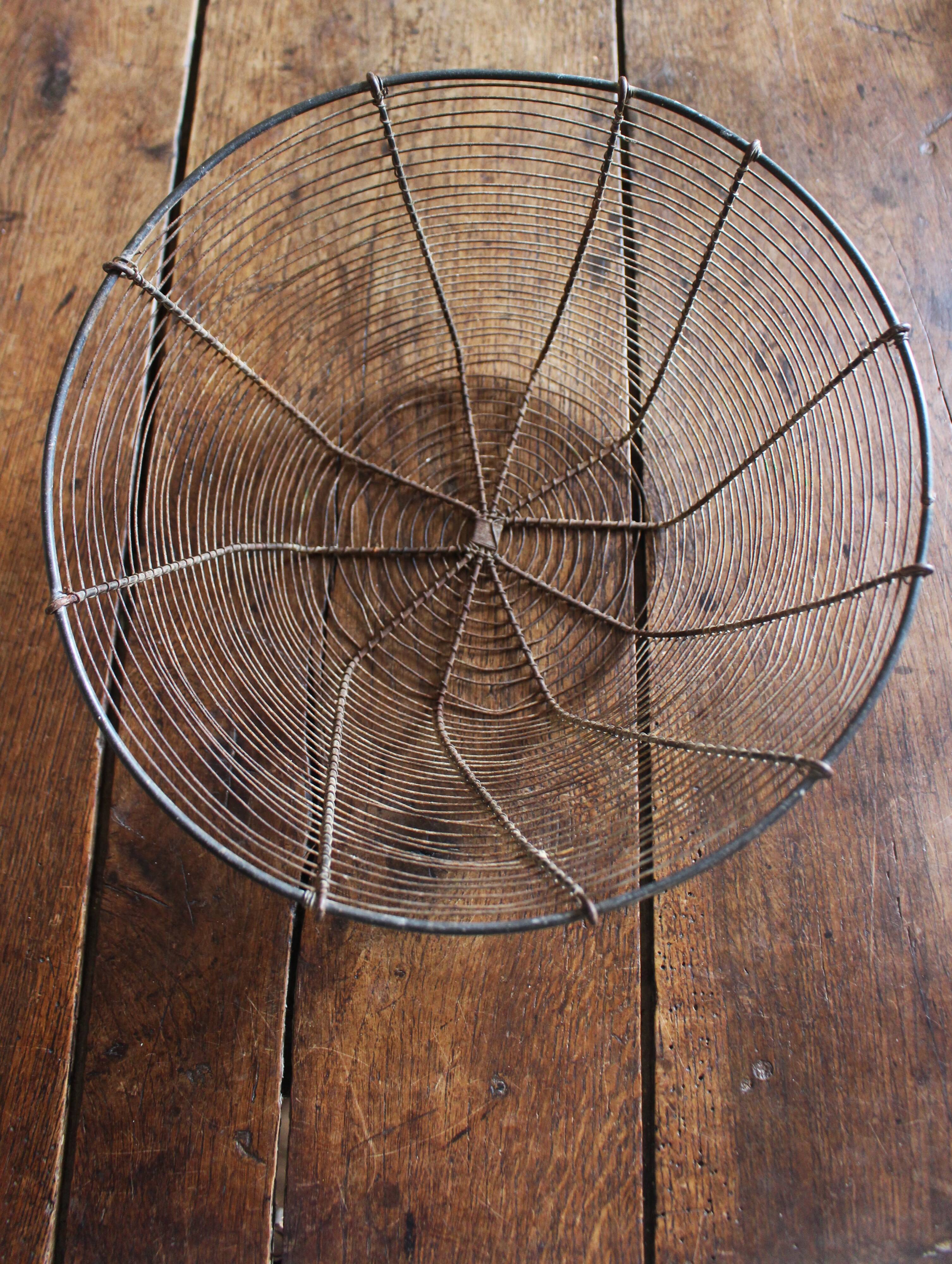 Panier Corbeille ronde métal fil de fer
