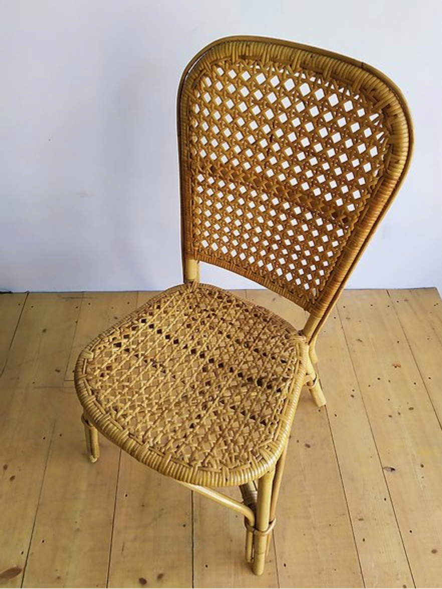 Rattan caning chair
